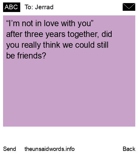 unsent message to Jerrad