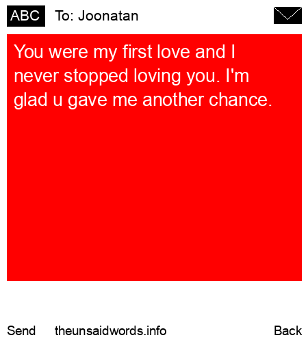 unsent message to Joonatan