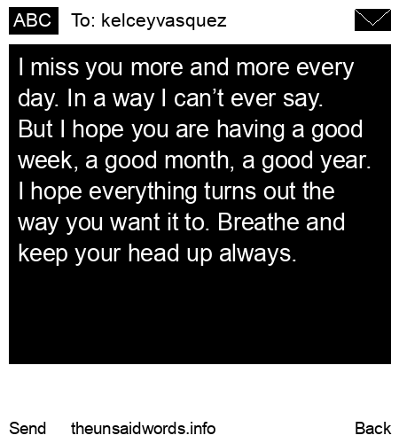 unsent message to kelceyvasquez