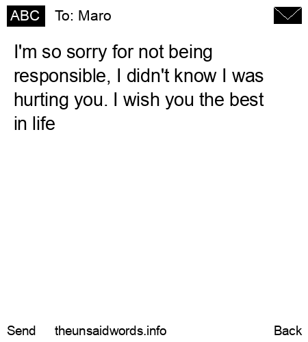 unsent message to Maro