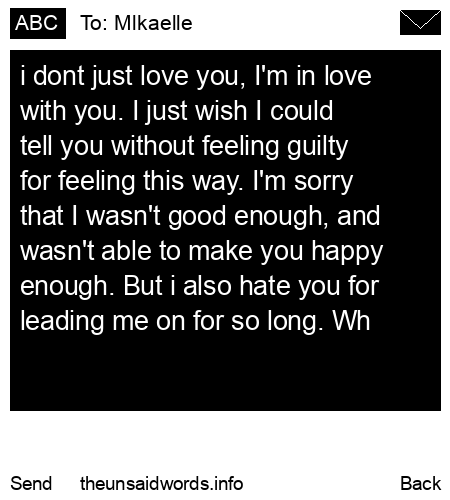 unsent message to Mlkaelle