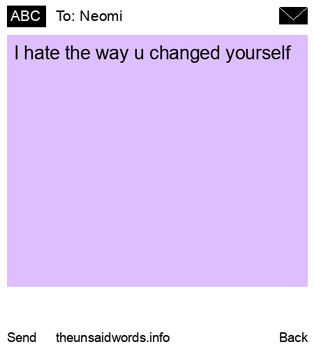 unsent message to Neomi 