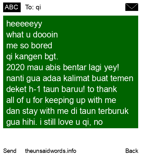 unsent message to qi