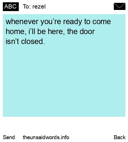 unsent message to rezel