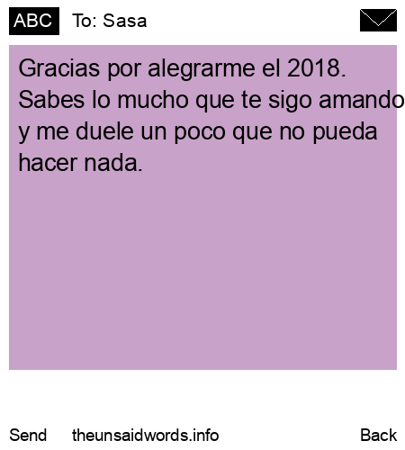 unsent message to Sasa