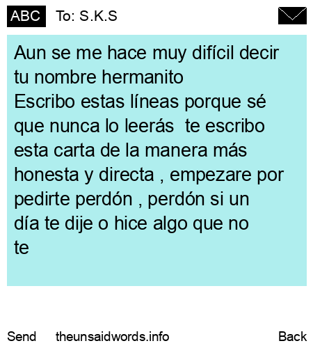 unsent message to S.K.S