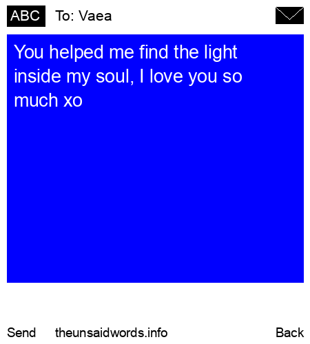 unsent message to Vaea