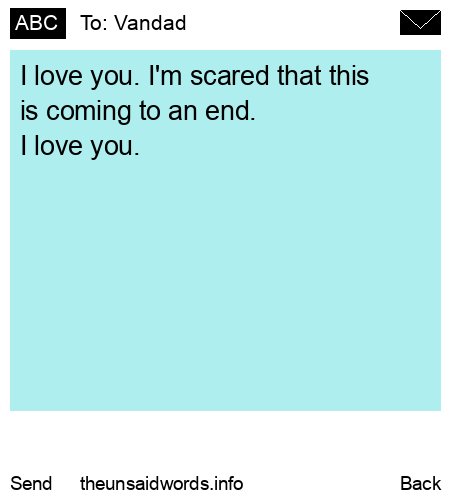 unsent message to Vandad