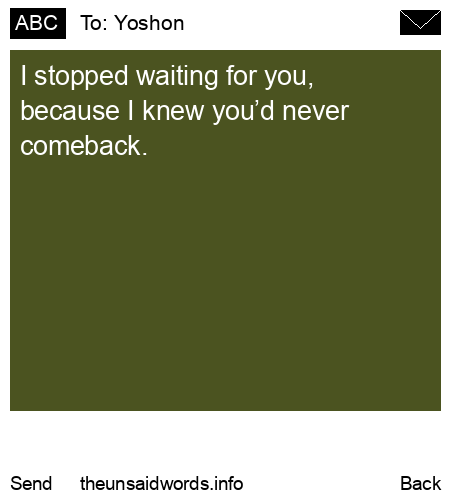 unsent message to Yoshon