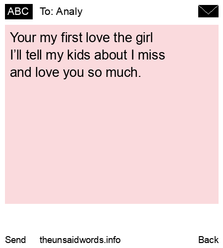unsent message to Analy