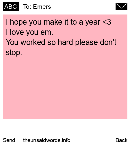 unsent message to Emers