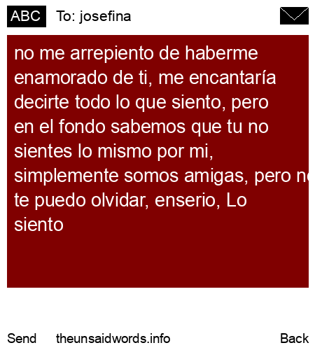 unsent message to josefina