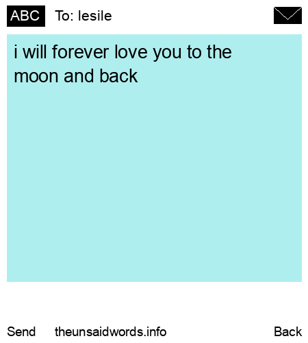 unsent message to lesile