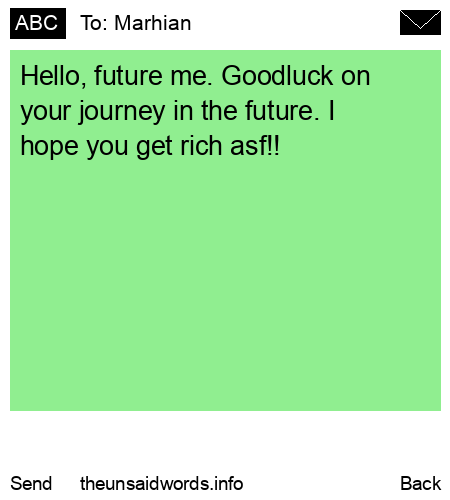 unsent message to Marhian