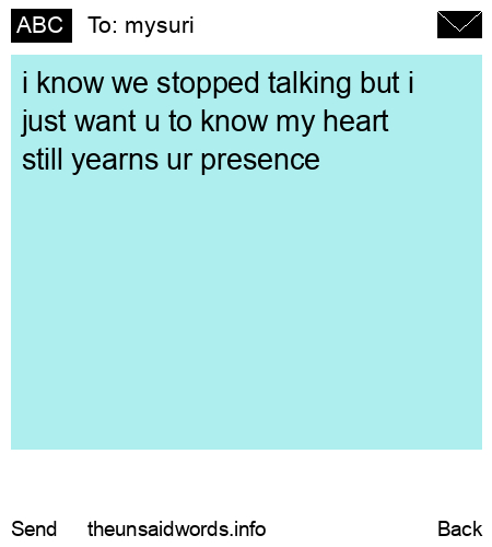 unsent message to mysuri