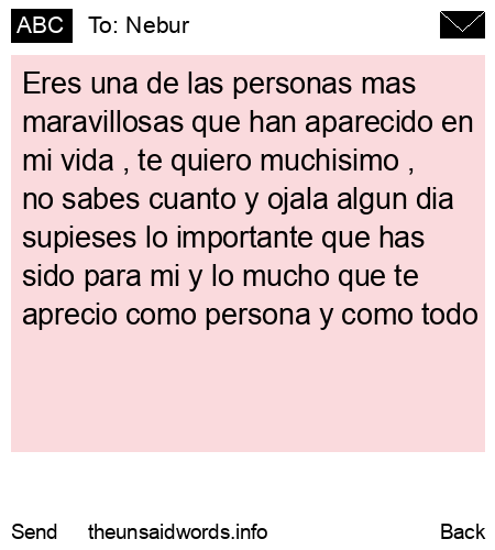unsent message to Nebur