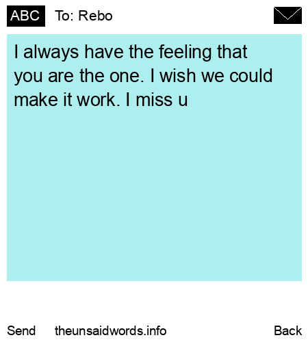 unsent message to Rebo