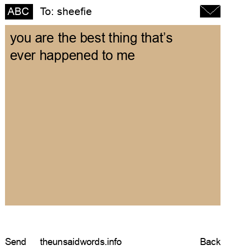 unsent message to sheefie