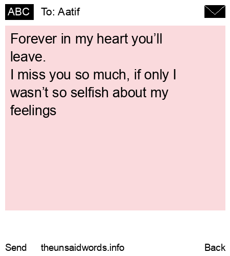 unsent message to Aatif