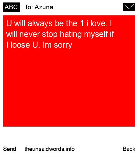 unsent message to Azuna