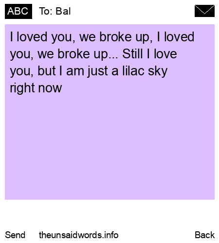 unsent message to Bal