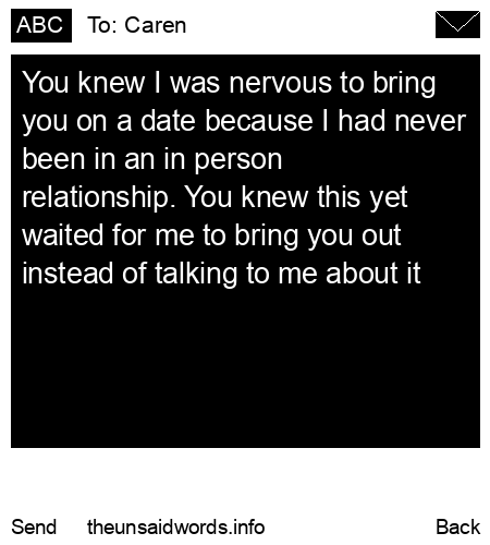 unsent message to Caren