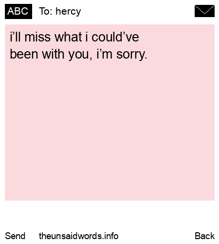 unsent message to hercy