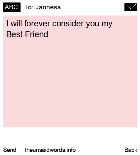 unsent message to Jannesa
