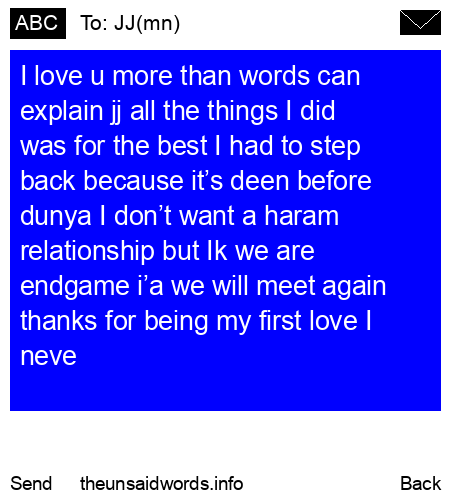 unsent message to JJ(mn)