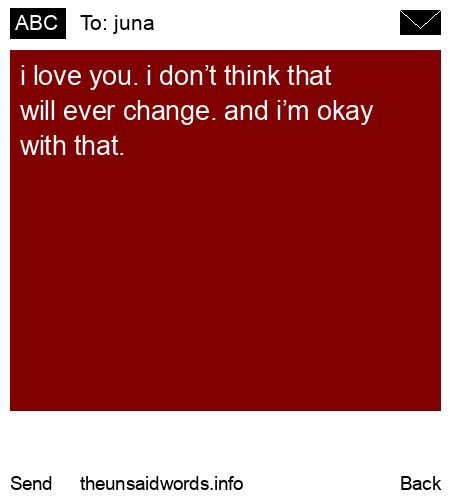 unsent message to juna