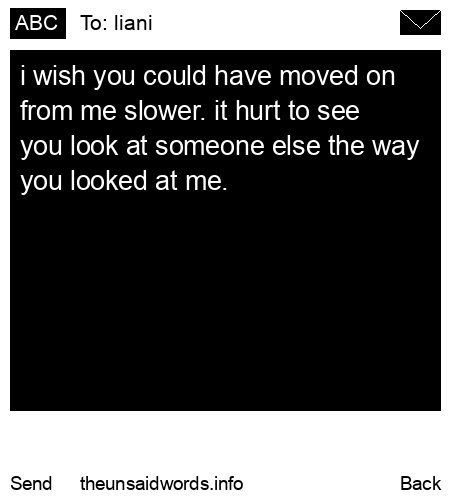 unsent message to liani