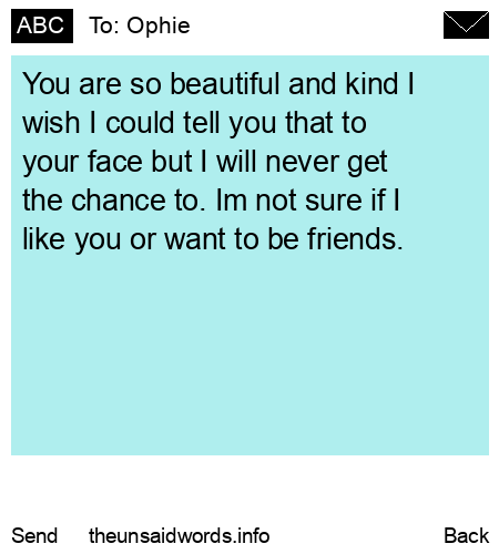 unsent message to Ophie