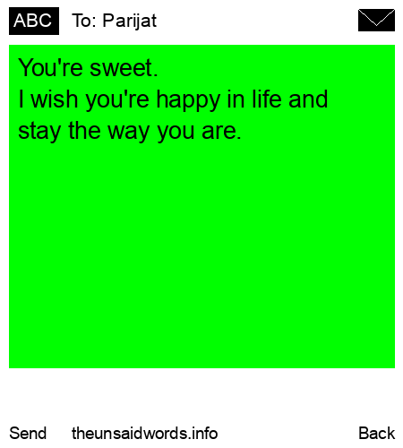 unsent message to Parijat