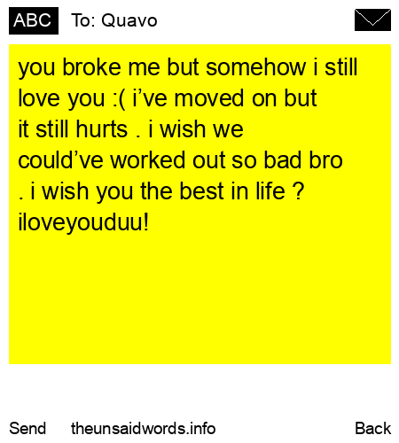 unsent message to Quavo