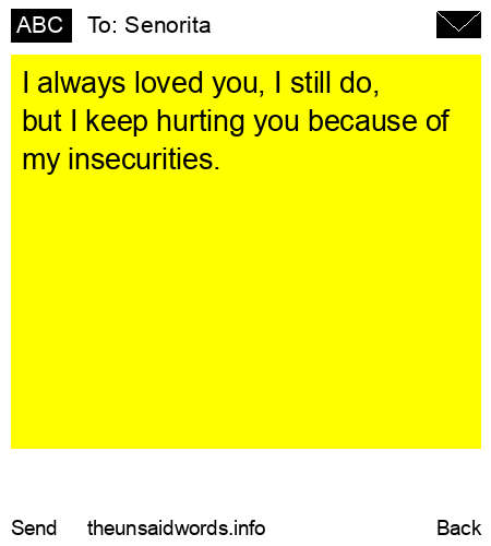 unsent message to Senorita 