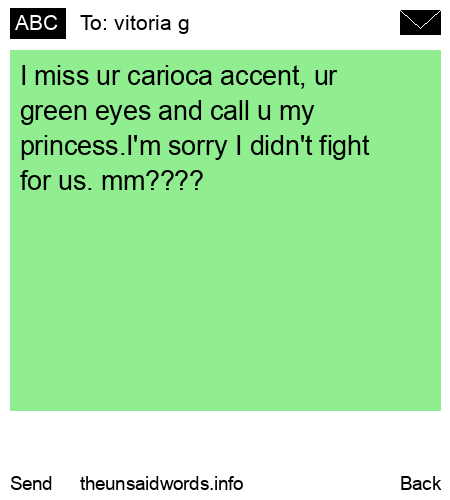 unsent message to vitoria g