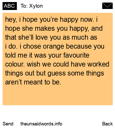 unsent message to Xylon