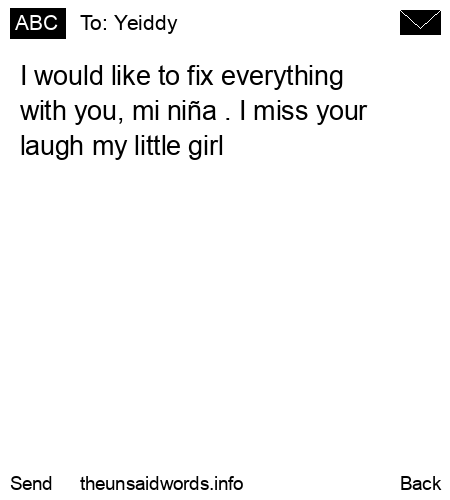 unsent message to Yeiddy