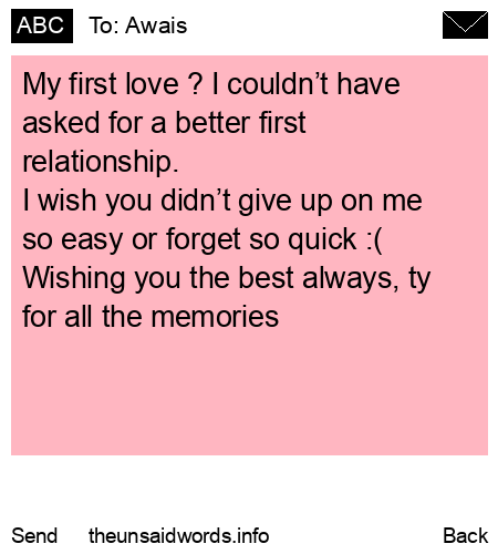 unsent message to Awais