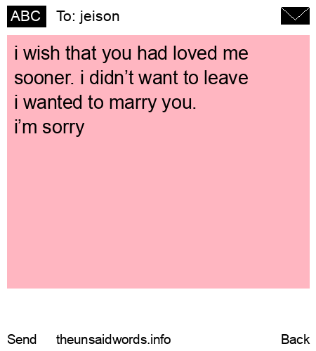 unsent message to jeison