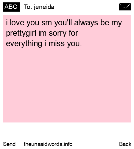 unsent message to jeneida 