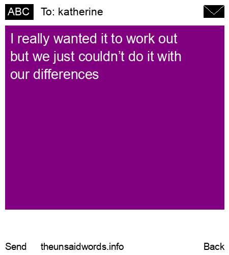 unsent message to katherine