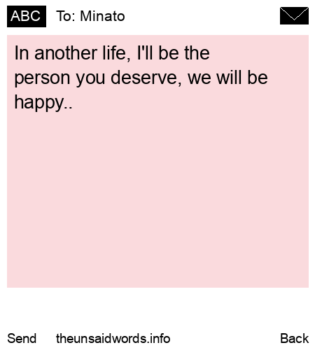 unsent message to Minato