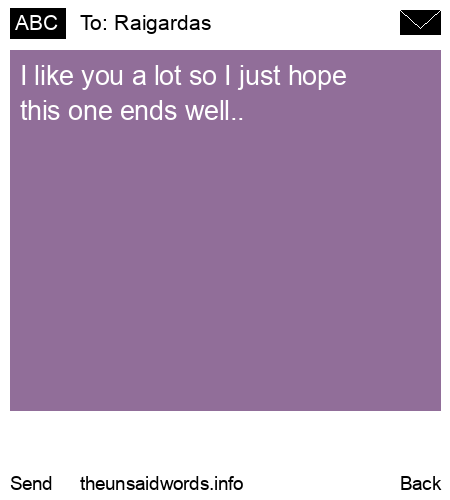 unsent message to Raigardas