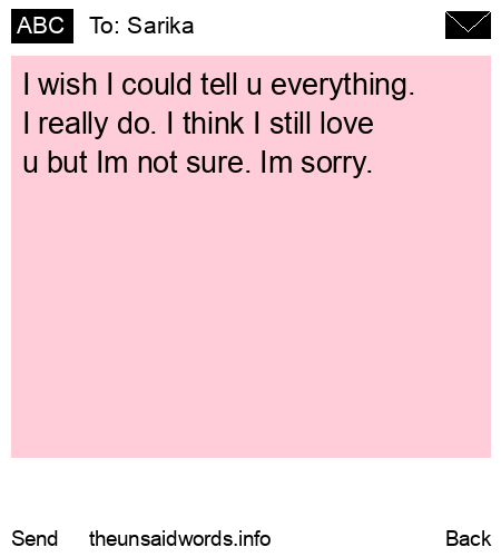 unsent message to Sarika