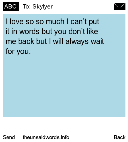 unsent message to Skylyer