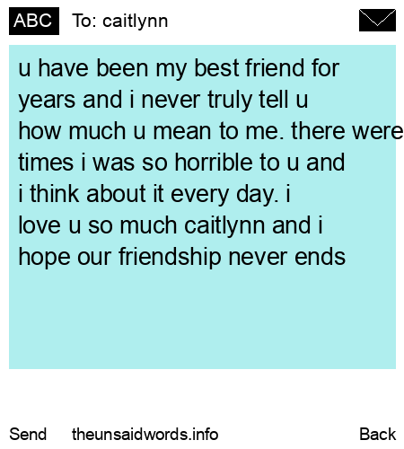 unsent message to caitlynn