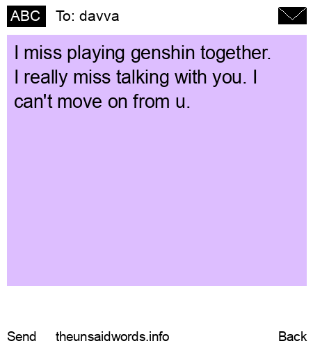 unsent message to davva