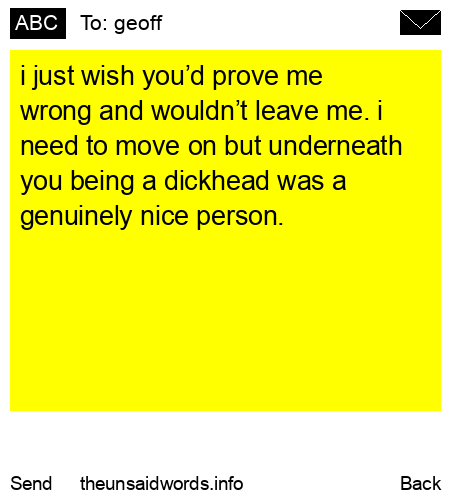 unsent message to geoff
