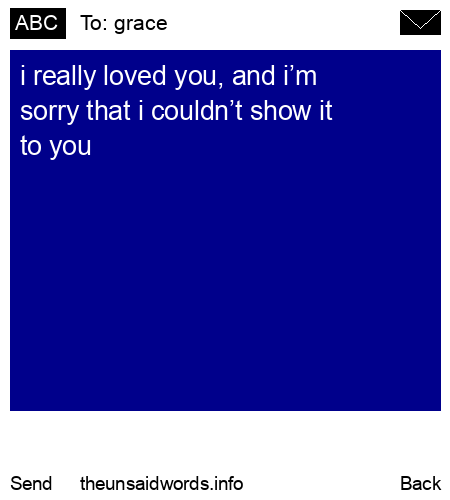 unsent message to grace